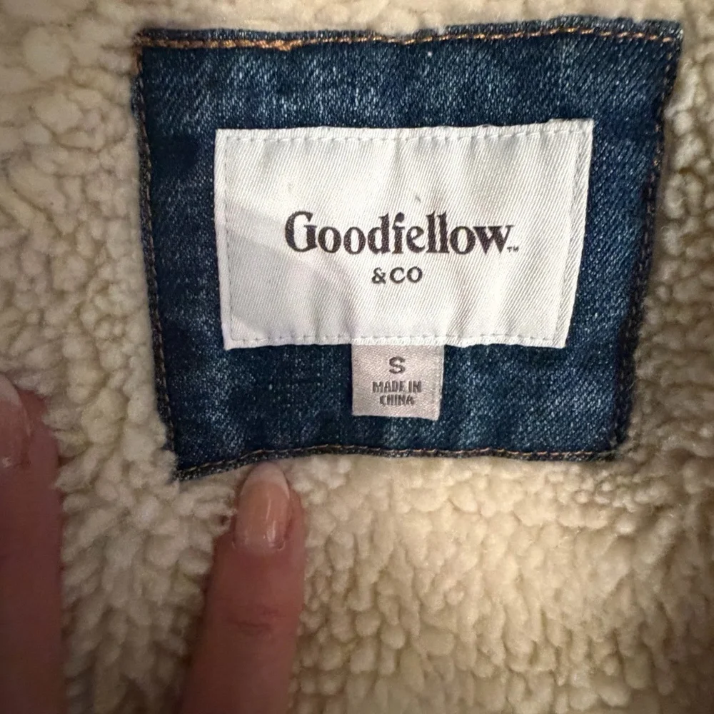 Goodfellow & Co Sherpa Lined Denim Jacket Size Small